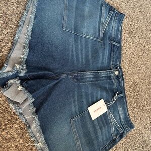 Good American Dark Blue Jean Shorts